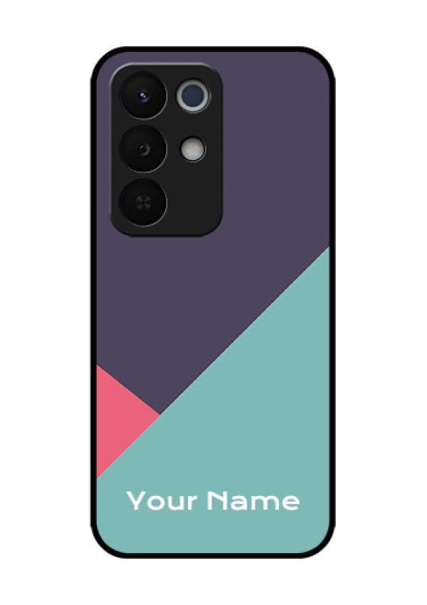Realme Narzo 90X 5G Custom Glass Phone Case - Tri Color Abstract Design