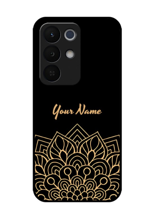 Realme Narzo 90X 5G Custom Glass Phone Case - Golden Mandala Design
