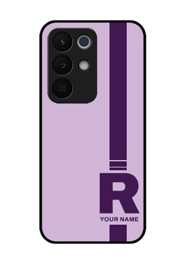 Realme Narzo 90X 5G Custom Glass Phone Case - Simple Dual Tone Stripe With Name Design
