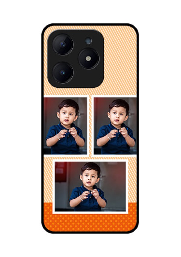 Realme Narzo N63 Custom Glass Phone CaseBulk Photos Upload Design