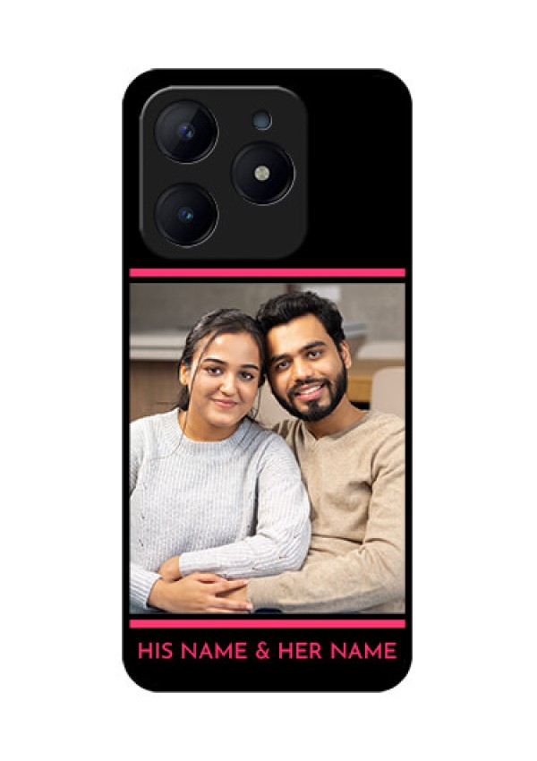 Realme Narzo N63 Custom Glass Phone CaseWith Add Text Design