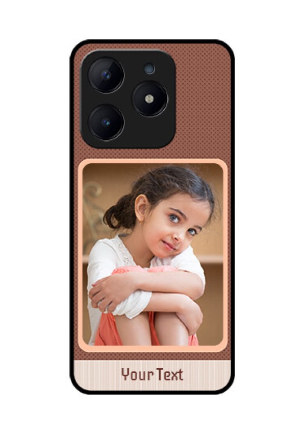 Realme Narzo N63 Custom Glass Phone CaseSimple Pic Upload Design