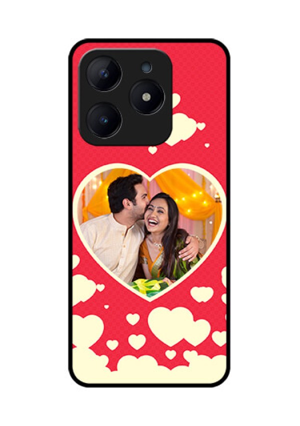 Realme Narzo N63 Custom Glass Phone CaseLove Symbols Phone Cover Design