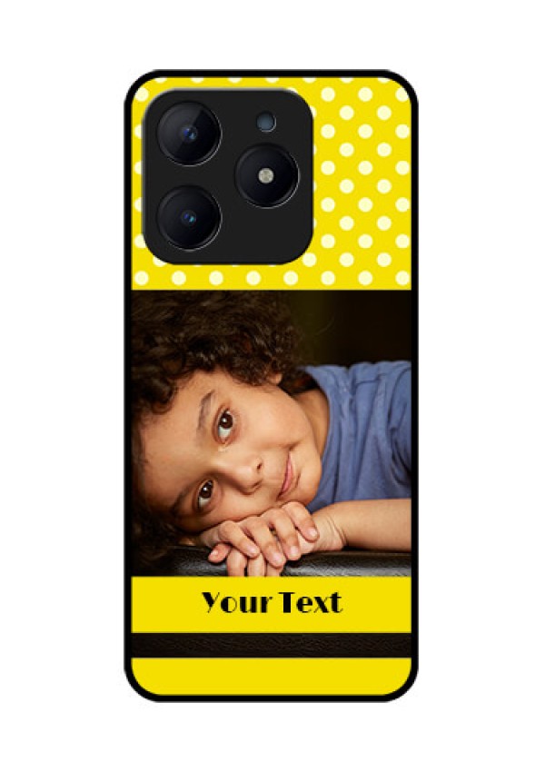 Realme Narzo N63 Custom Glass Phone CaseBright Yellow Case Design