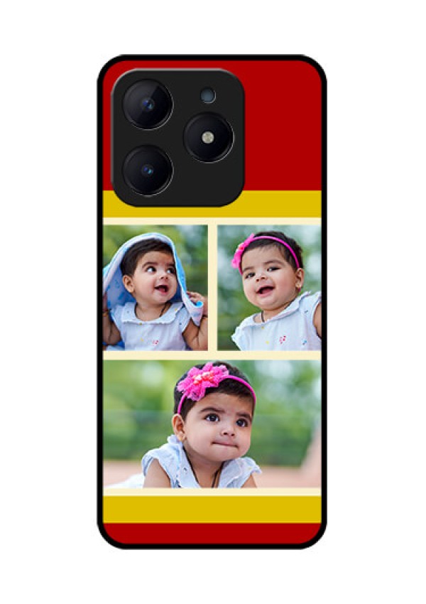 Realme Narzo N63 Custom Glass Phone CaseMultiple Pic Upload Design