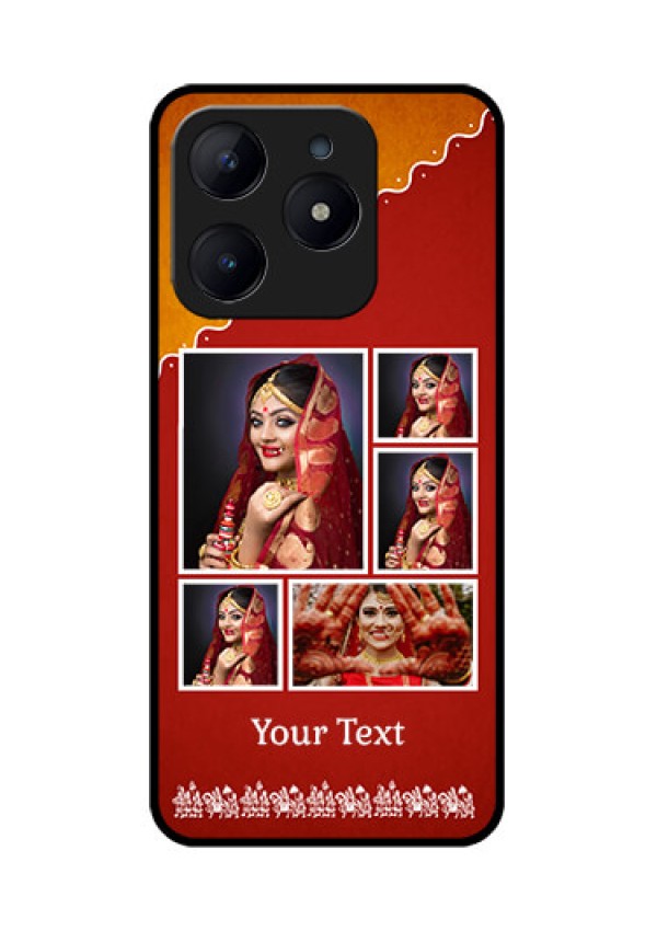 Realme Narzo N63 Custom Glass Phone CaseWedding Pic Upload Design
