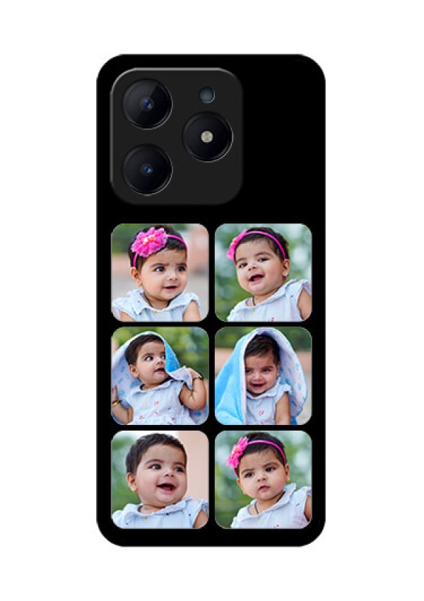 Realme Narzo N63 Custom Glass Phone CaseMultiple Pictures Design