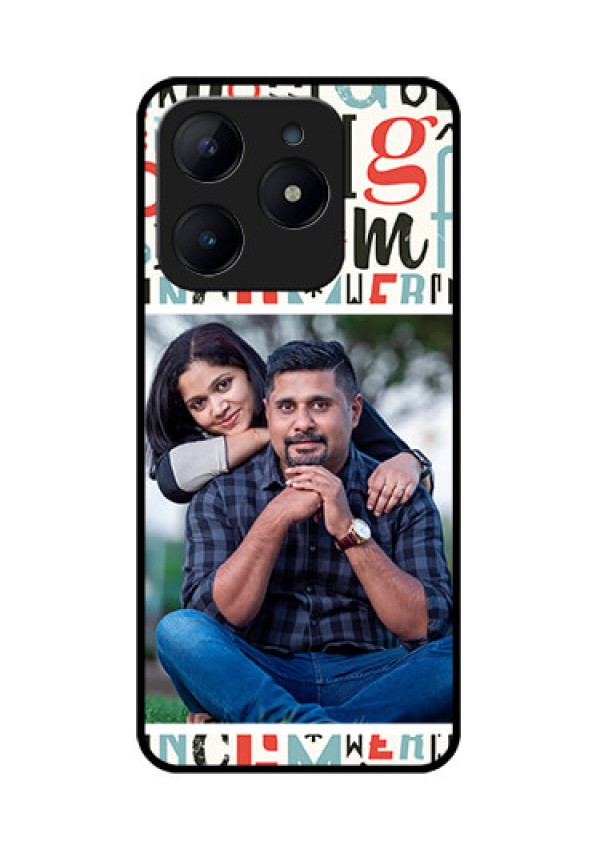 Realme Narzo N63 Custom Glass Phone CaseAlphabet Design