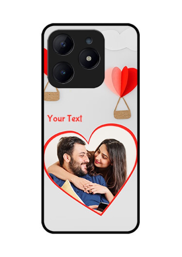 Realme Narzo N63 Custom Glass Phone CaseParachute Love Design
