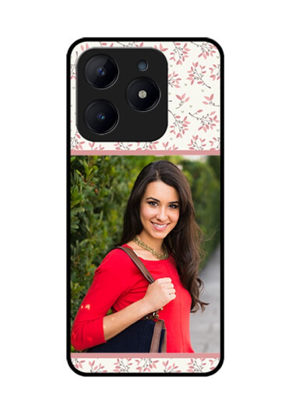 Realme Narzo N63 Custom Glass Phone CaseStunning Floral Design