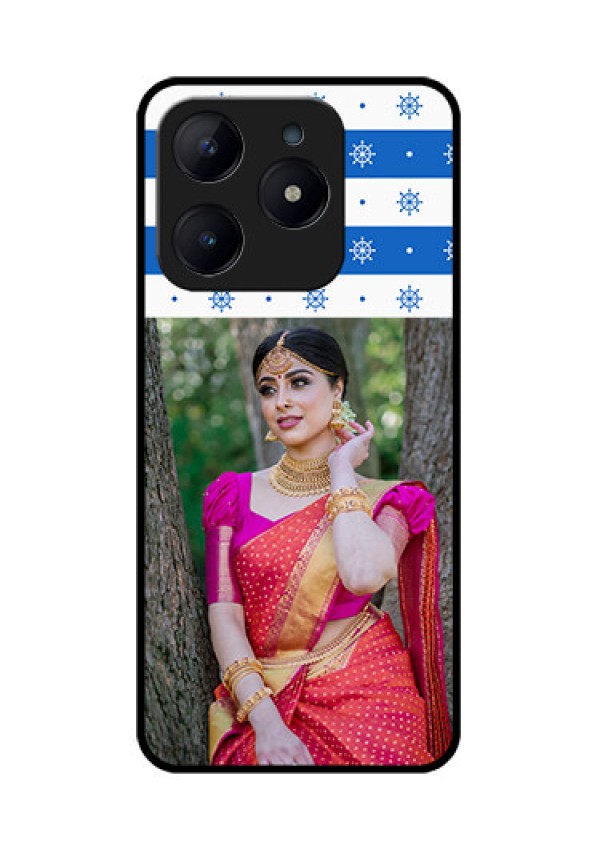Realme Narzo N63 Custom Glass Phone CaseSnow Pattern Design