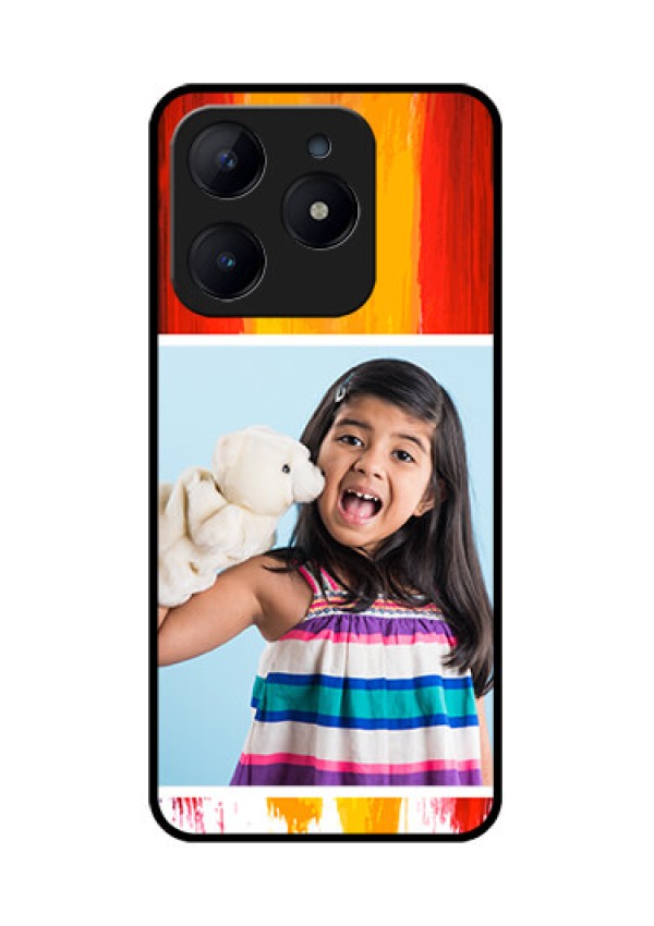 Realme Narzo N63 Custom Glass Phone CaseMulti Color Design