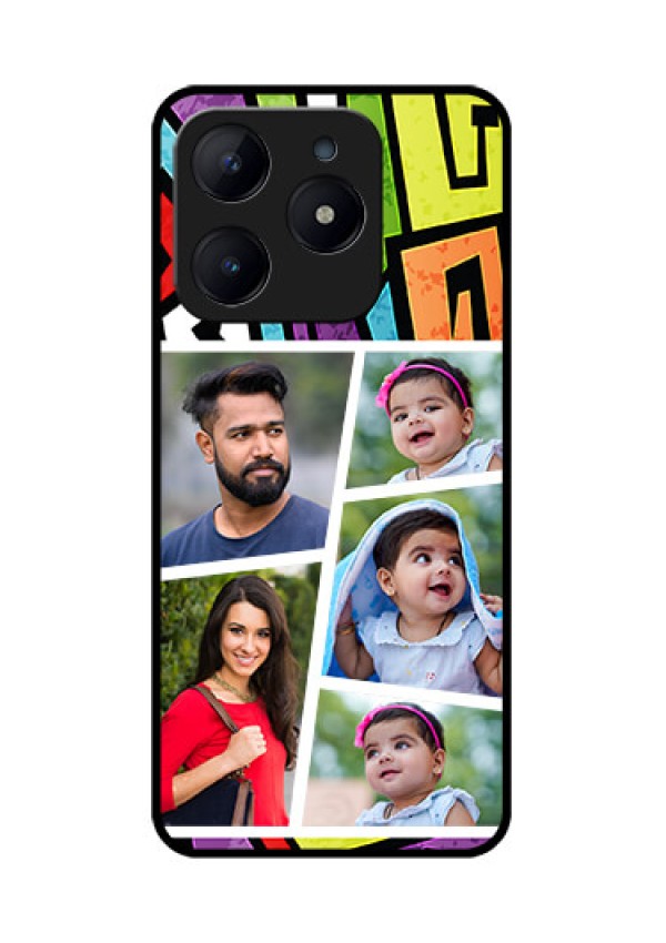 Realme Narzo N63 Custom Glass Phone CaseGraffiti Pattern Design