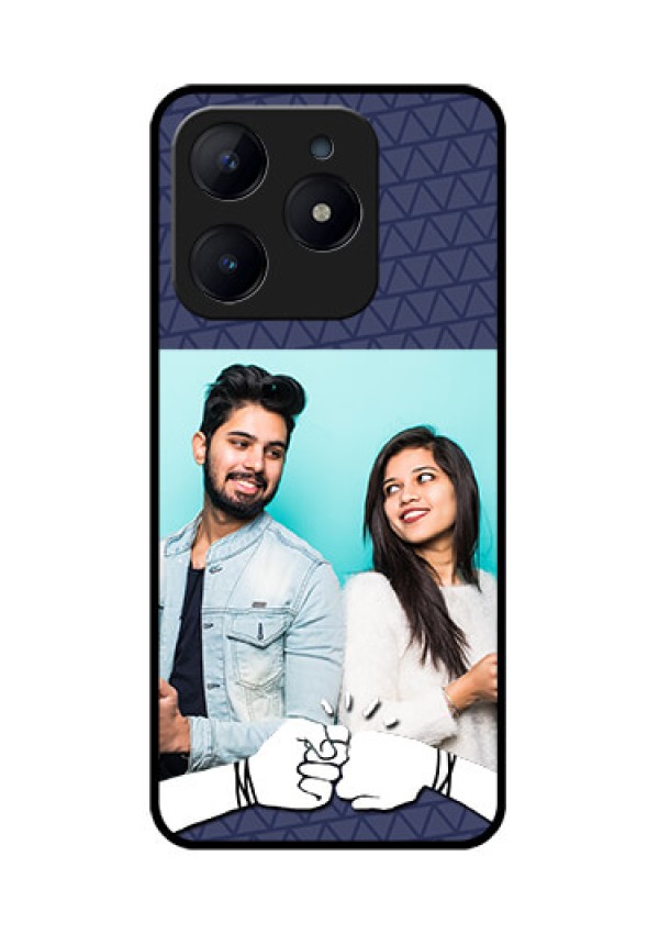 Realme Narzo N63 Custom Glass Phone CaseWith Best Friends Design