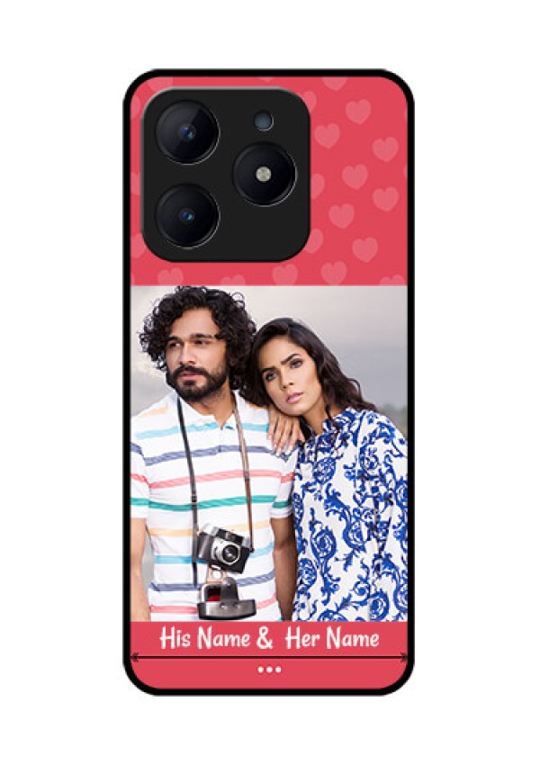 Realme Narzo N63 Custom Glass Phone CaseSimple Love Design