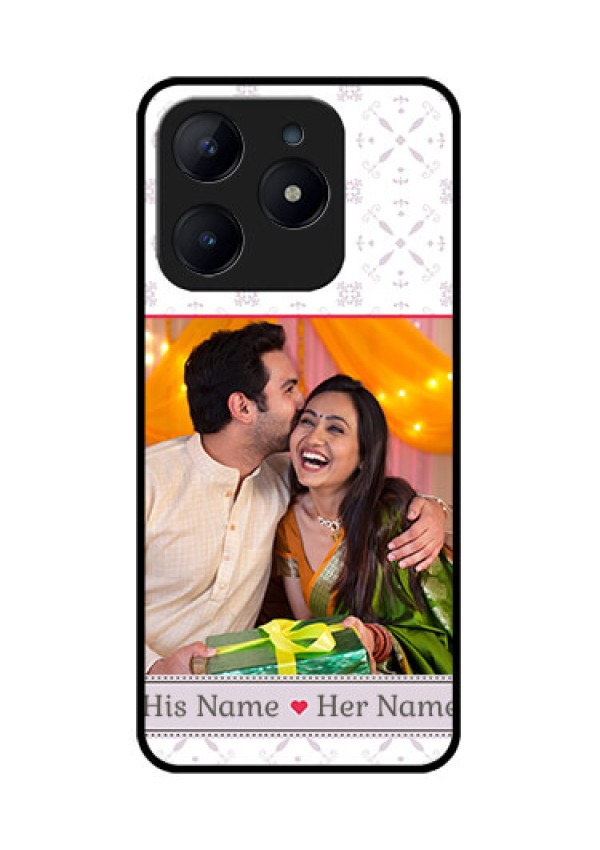 Realme Narzo N63 Custom Glass Phone CaseWith Photo And Ethnic Design