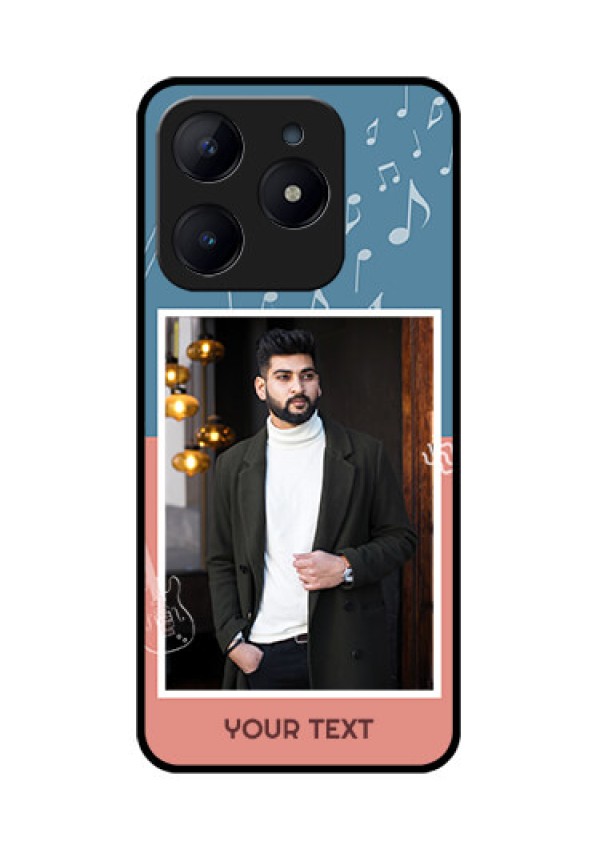 Realme Narzo N63 Custom Glass Phone CaseWith Color Musical Note Design