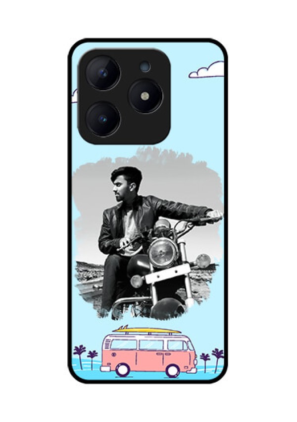 Realme Narzo N63 Custom Glass Phone CaseTravel and Adventure Design