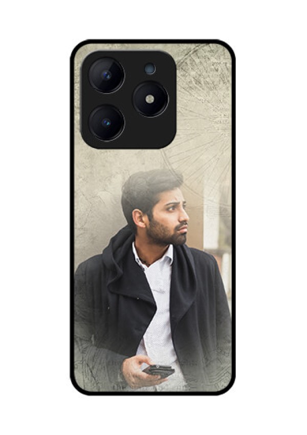 Realme Narzo N63 Custom Glass Phone CaseWith Vintage Design