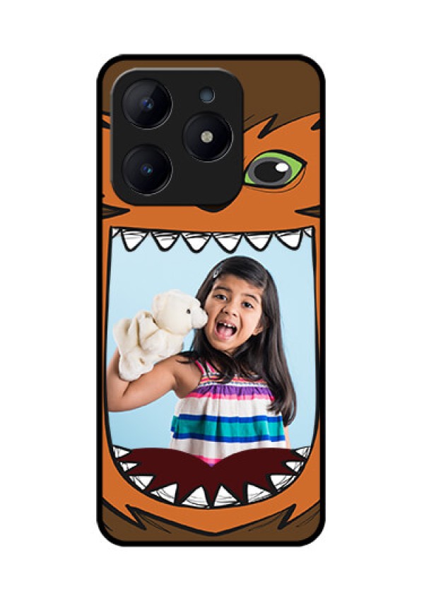 Realme Narzo N63 Custom Glass Phone CaseOwl Monster Back Case Design
