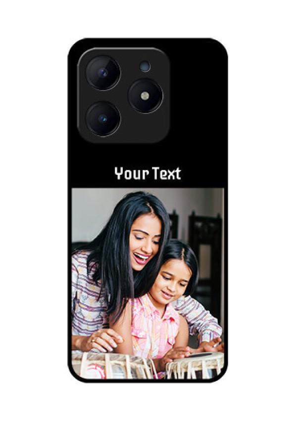 Realme Narzo N63 Custom Glass Phone CasePhoto With Name Design