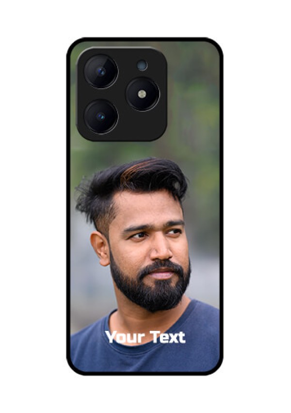 Realme Narzo N63 Custom Glass Phone CasePhoto With Text Design
