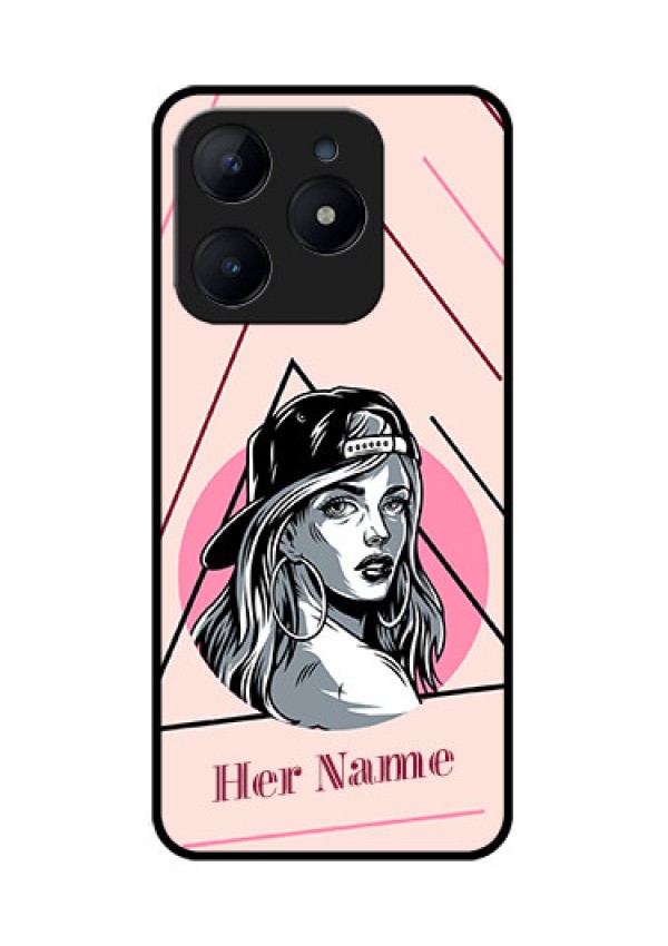 Realme Narzo N63 Custom Glass Phone CaseRockstar Girl Design