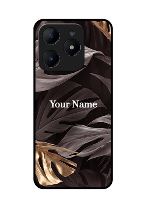 Realme Narzo N63 Custom Glass Phone CaseWild Leaves Digital Paint Design