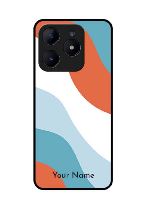 Realme Narzo N63 Custom Glass Phone CaseColoured Waves Design