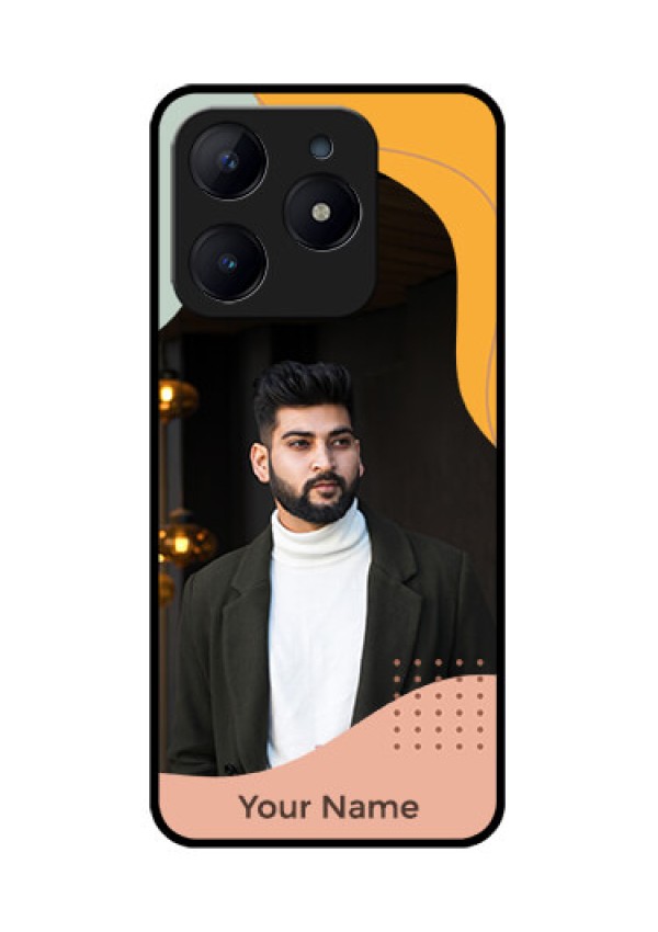 Realme Narzo N63 Custom Glass Phone CaseTri - Coloured Overlay Design