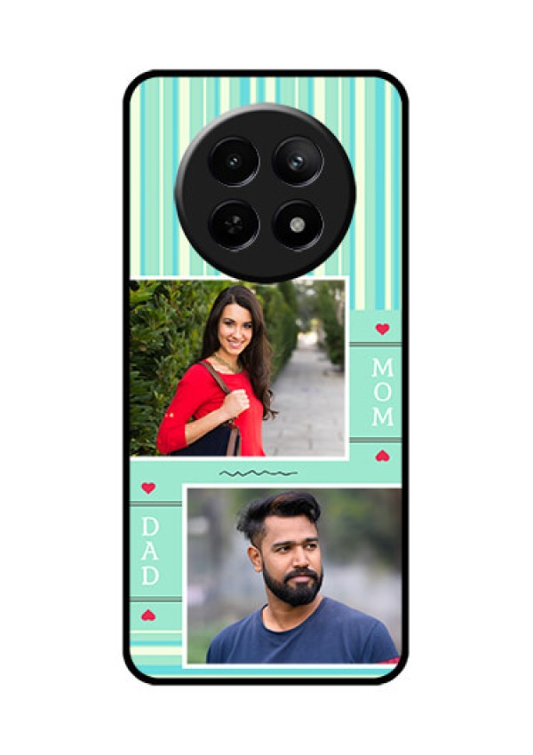 Realme Narzo N65 5G Custom Glass Phone Case - Mom & Dad Pic Design