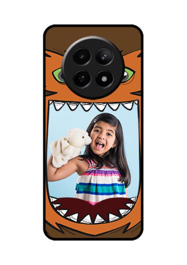 Realme Narzo N65 5G Custom Glass Phone Case - Owl Monster Back Case Design