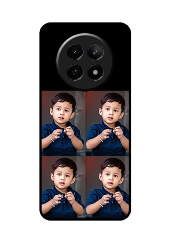Realme Narzo N65 5G Custom Glass Phone Case - 4 Image Holder Design