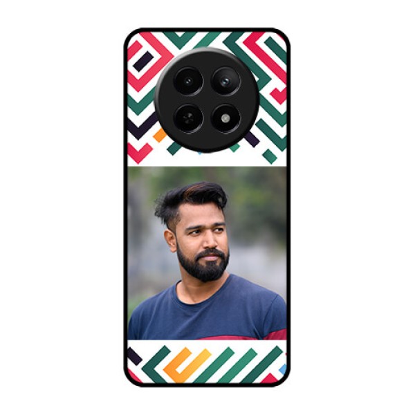 Realme Narzo N65 5G Custom Glass Phone Case - Colorful Maze Pattern Design Realme Narzo N65 5G Custom Glass Phone Case - Colorful Maze Pattern Design
