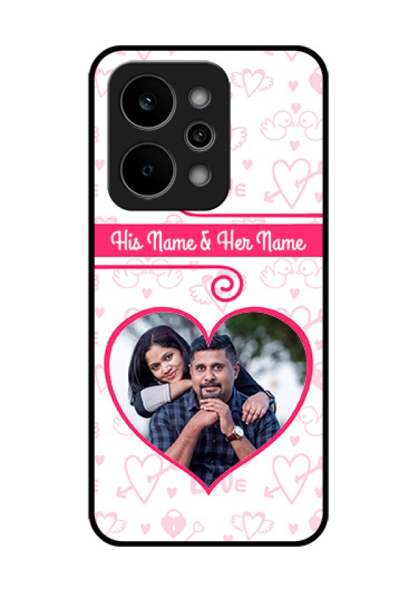 Realme Narzo Power 5G Custom Glass Phone Case - Heart Shape Love Design