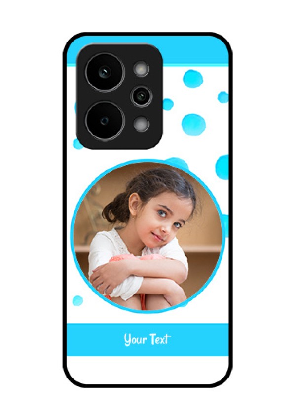 Realme Narzo Power 5G Custom Glass Phone Case - Blue Bubbles Pattern Design
