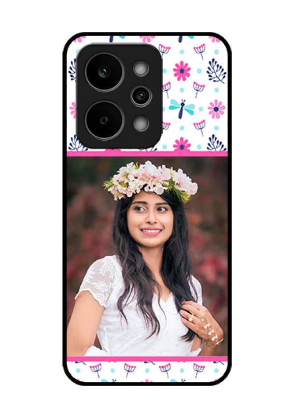 Realme Narzo Power 5G Custom Glass Phone Case - Colorful Flower Design