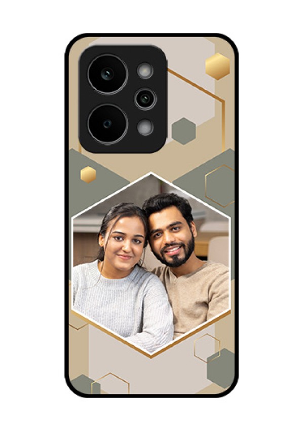 Realme Narzo Power 5G Custom Glass Phone Case - Stylish Hexagon Pattern Design