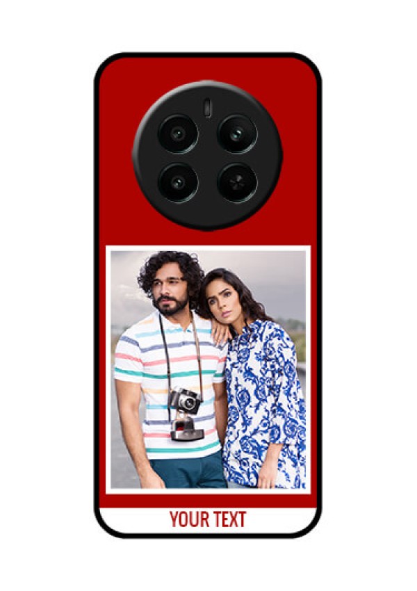 Realme P1 5G Custom Glass Phone Case - Red Color Design