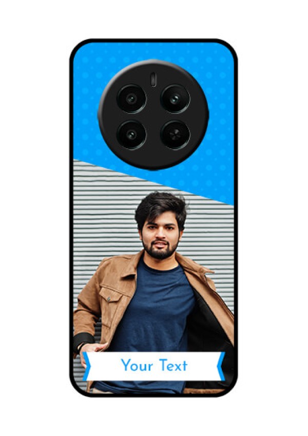 Realme P1 5G Custom Glass Phone Case - Simple Blue Color Design