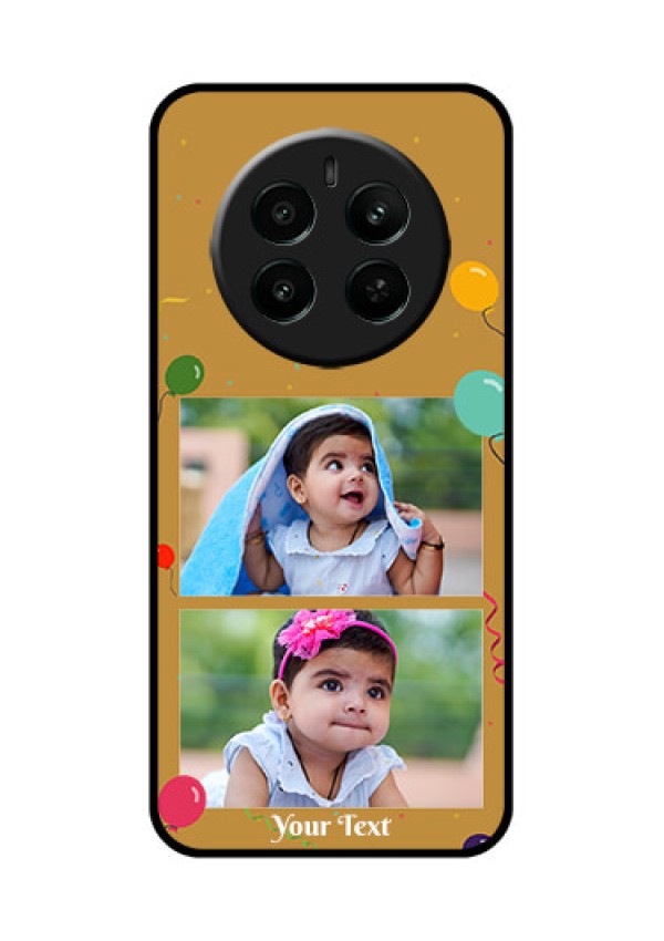 Realme P1 5G Custom Glass Phone Case - Image Holder With Birthday Celebrations Design