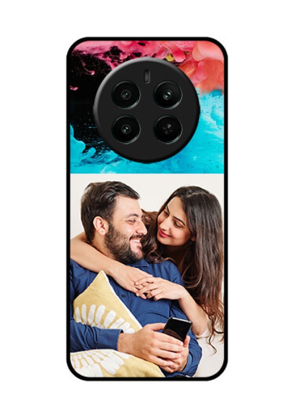 Realme P1 5G Custom Glass Phone Case - Quote With Acrylic Painting Design