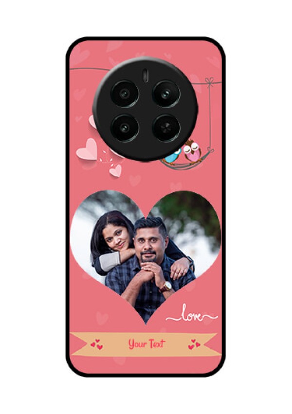 Realme P1 5G Custom Glass Phone Case - Peach Color Love Design