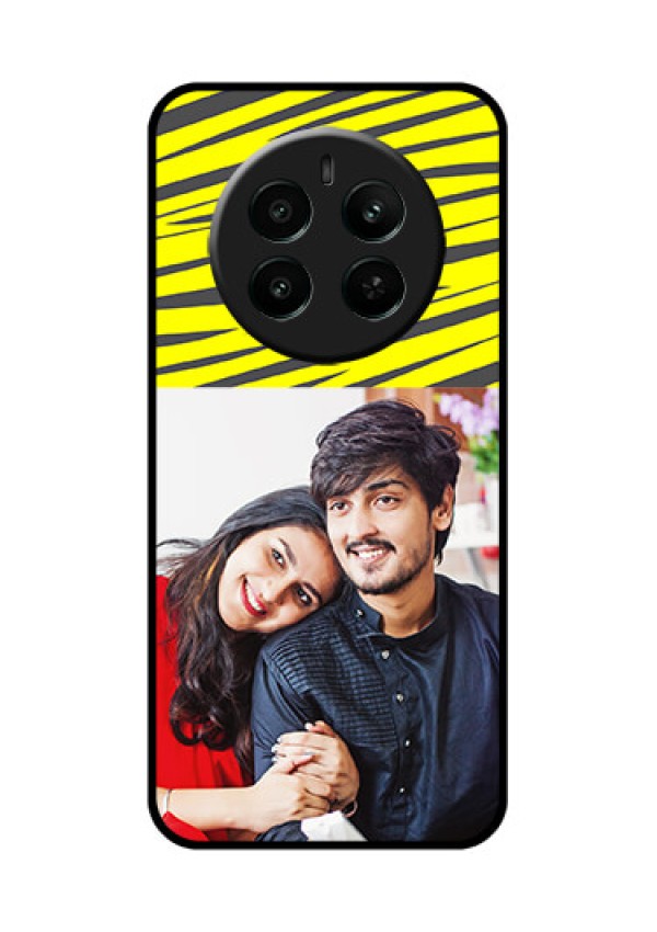 Realme P1 5G Custom Glass Phone Case - Yellow Abstract Design