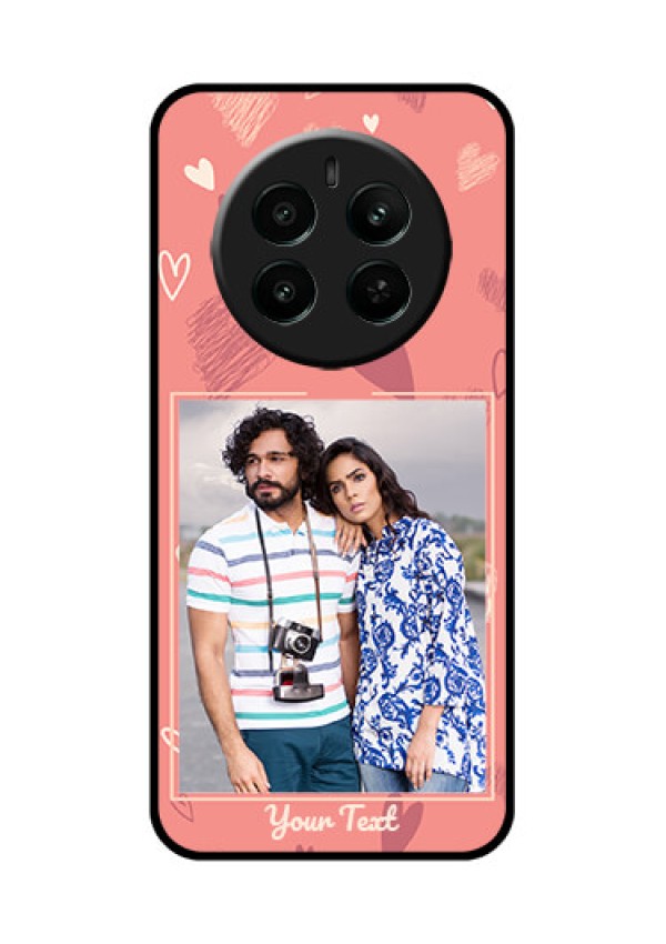 Realme P1 5G Custom Glass Phone Case - Love Doodle Art Design