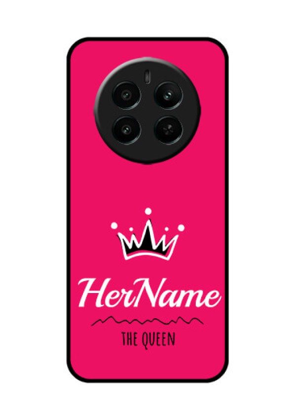 Realme P1 5G Custom Glass Phone Case - Queen With Name Design