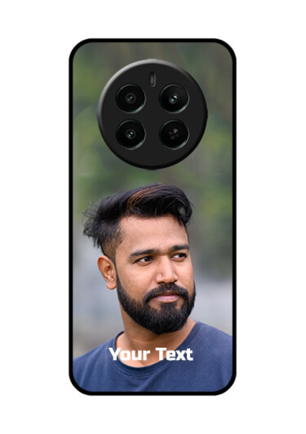 Realme P1 5G Custom Glass Phone Case - Photo With Text Design