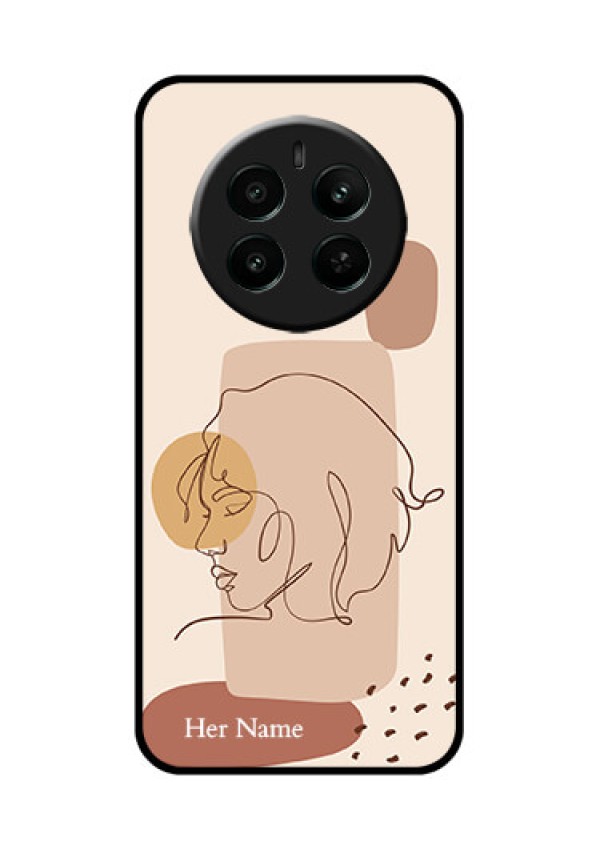 Realme P1 5G Custom Glass Phone Case - Calm Woman Line Art Design
