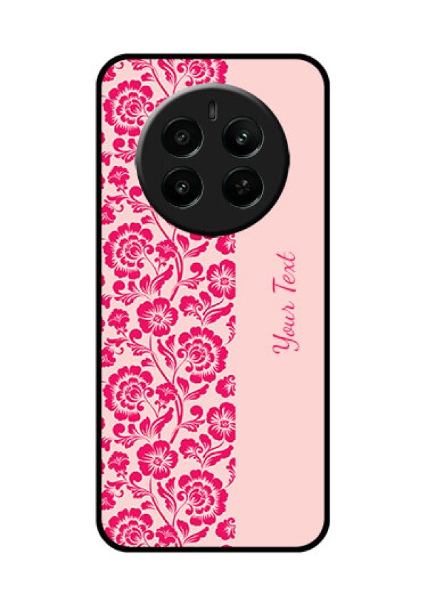 Realme P1 5G Custom Glass Phone Case - Attractive Floral Pattern Design