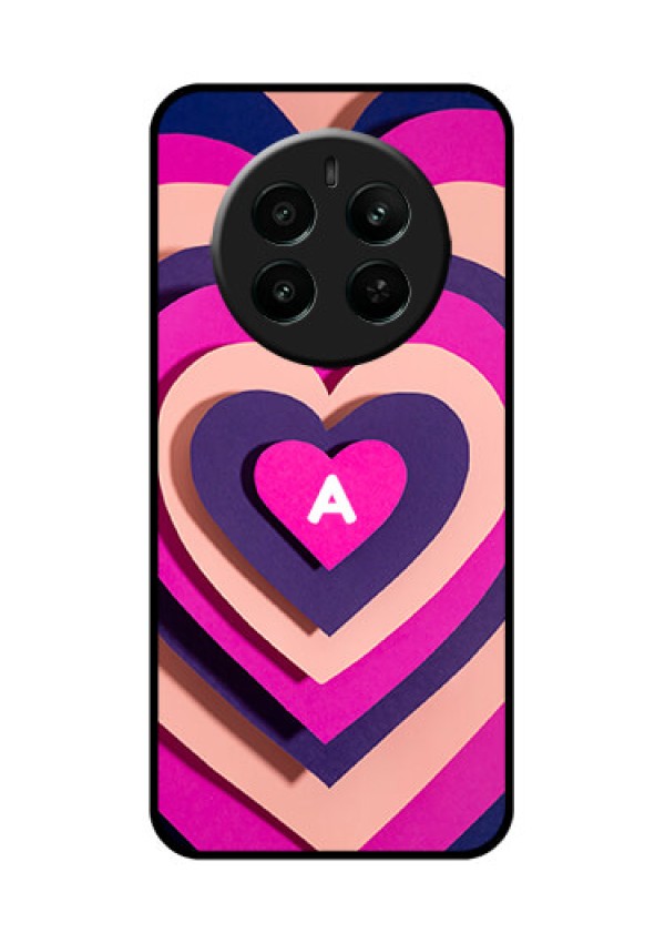 Realme P1 5G Custom Glass Phone Case - Cute Heart Pattern Design